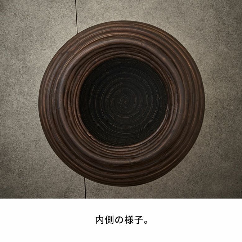 ぐるぐるラタンの小さなアジアン壺[アートプランツベース][6253]【バスケットごみ箱おしゃれゴミ箱ダストボックスおしゃれ便利ゴミ箱おすすめリビングアジアン雑貨アジア雑貨ナチュラルエスニックリゾートバリ雑貨アジアンインテリアインテリア雑貨】